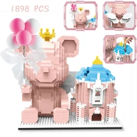 new disney castle confession balloon angel violent bear pen holder building blocks puzzle childrens toys stationery gifts