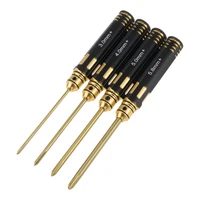 4pcsset upgraded slotted head screwdriver 3 04 05 05 8mm titanium plating process repairing tool for rc car aircraft