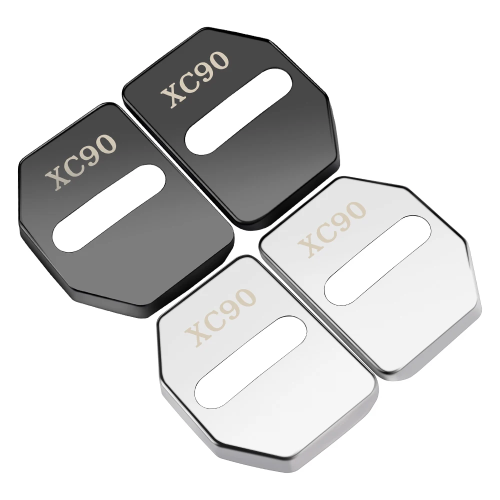 4 шт. для Volvo XC90 Логотип автомобилей Дверные замки Защитная крышка XC40 XC60 V90 S90