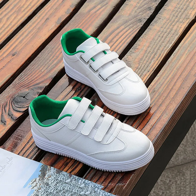 Модная белая Вулканизированная обувь на платформе Сезон весна Спортивная