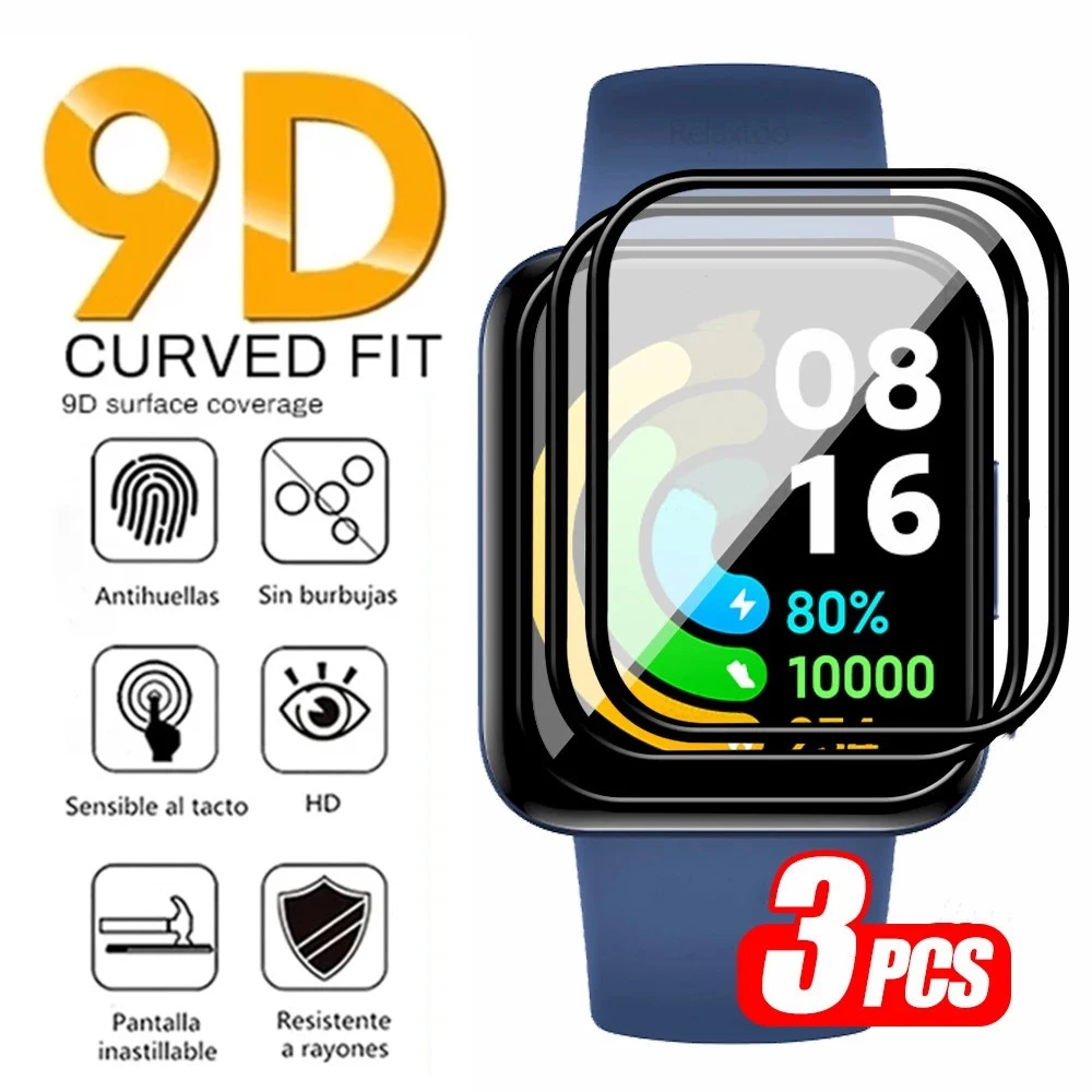 Защитная пленка на весь экран для Xiaomi Redmi Watch 2 Lite lite 3 шт. изогнутая Samrtwatch Mi Poco не