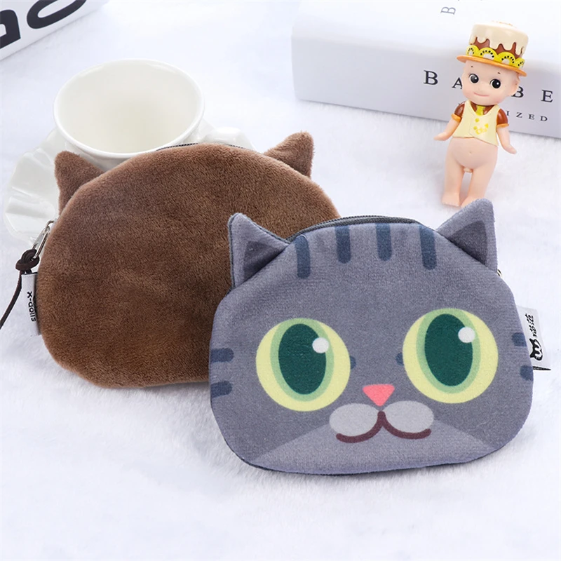 

DL Cute cartoon cat Purse Wallet creative meow star animal head coin bag Wholesale price office & school stationery Exquisite