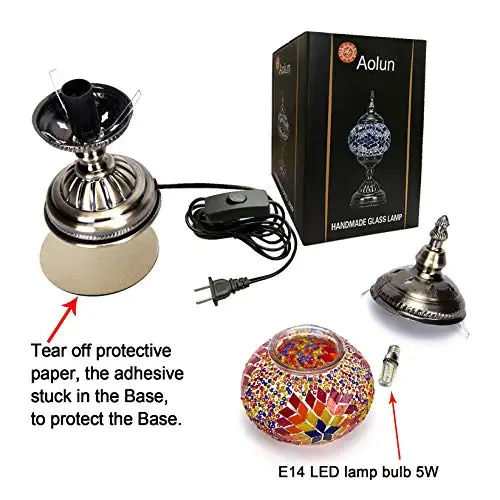 Мозаичные Лампы Ручной Турецкая мозаичная Настольная лампа с алмазной мозаики