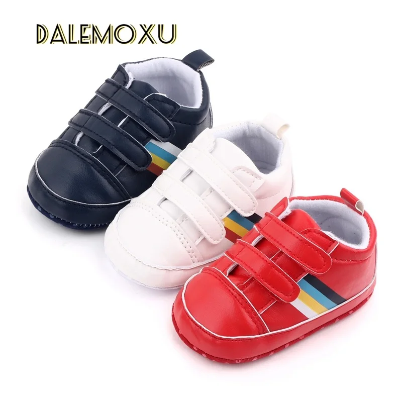 

Baby Sneakers Newborn Toddler Boy Shoes Classical PU Leather Sports Girl Prewalker Non-slip Flat Soft-sole Infant First Walkers