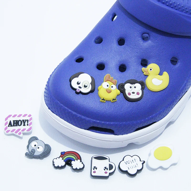 

New Crocodile JIBZ Shoes Accessories PVC Cute Animal Straps Shoes Accessories Jewelry Kids Favorite Gift