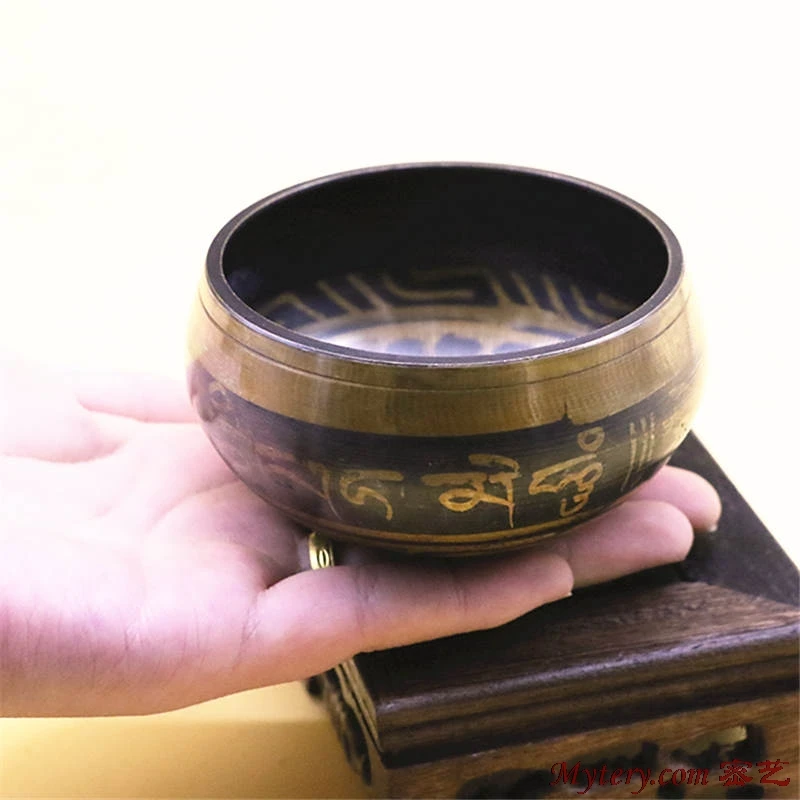 Тибетская Поющая чаша 9 см 3 5 дюйма искусственная музыкальная Гималайская чакра