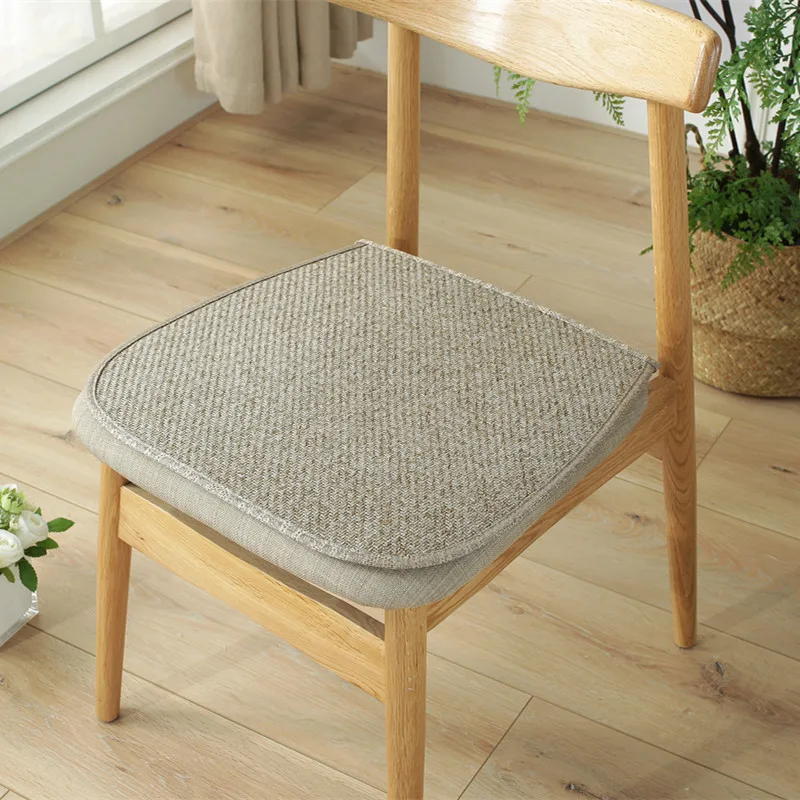 

Japanese simple solid color ice rattan mat Non-slip chair cushion summer dining chair cushion Office Chair Car Seater