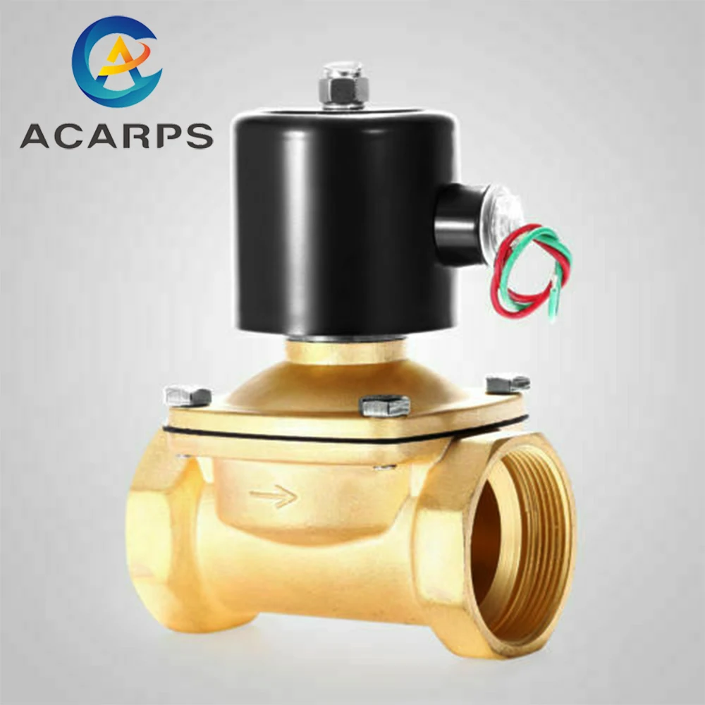 Нормально закрытый Соленоидный клапан для воды 1 5 дюйма 2 220 В 12 230 150 градусов по