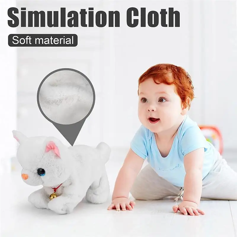 

Sounding Simulation Stuffed Plush Sounding Cats Toys Soft Electric Cute Plush Cat Dolls Voice And Touch Control Bell Cat Toy