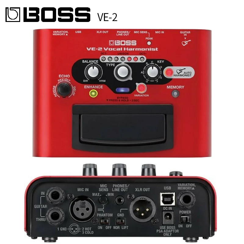 BOSS VE-1/VE-2 вокальный гармонист процессор для создания эффектов Stompbox педаль гитары |