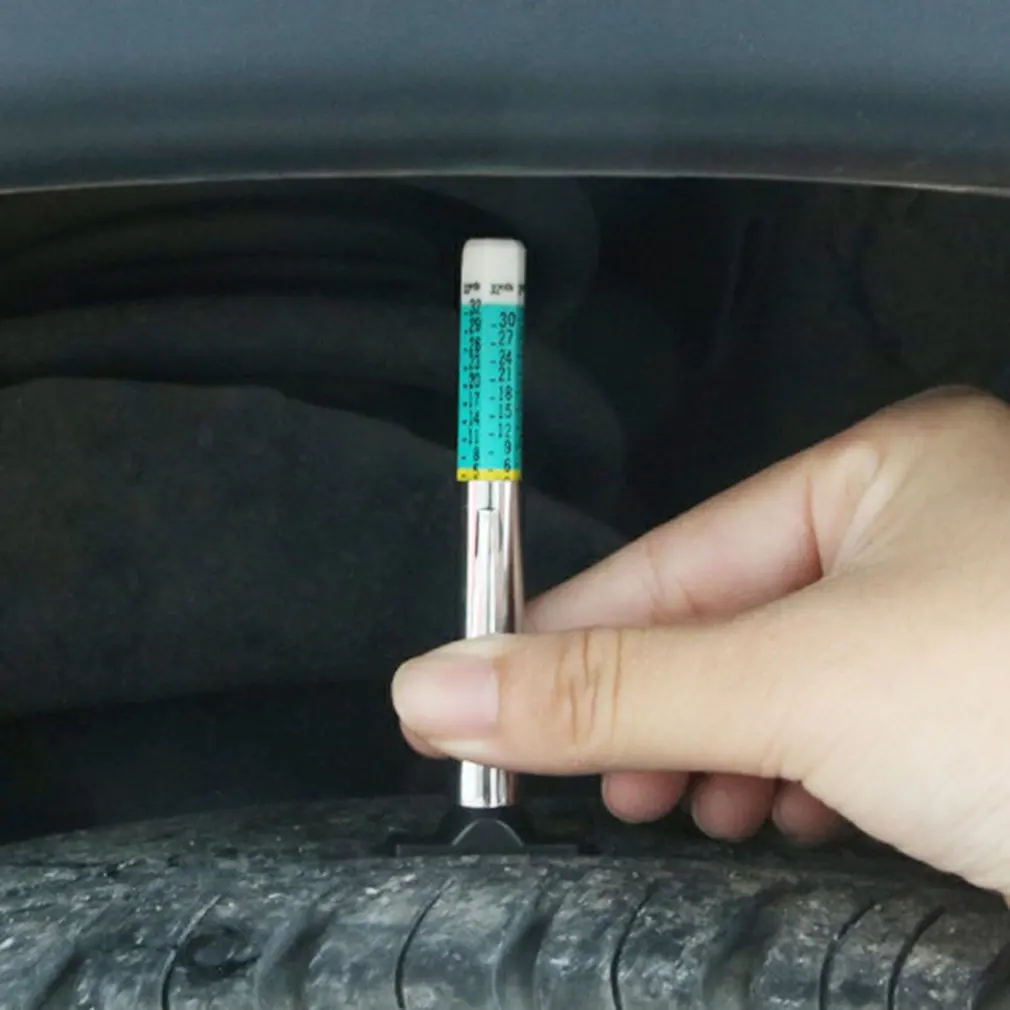 

Universal Car Tire Gauge Pen 25mm Tire Depth Measuring Tool Cylindrical Tire Thickness Detection Tool Tire Depth Gauge