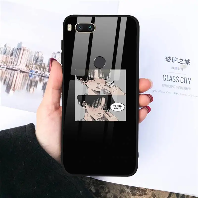 

Fiction Killing Stalking Phone Case Tempered glass For xiaomi 6 8 lite se MIX2 2S Redmi 4X 5 6 6a note 4 5 6 7