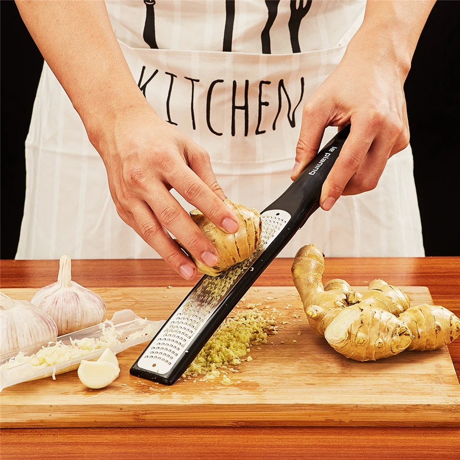 

6 pcs Stainless Steel Grater Long Ergonomic Handle Cheese Chocolate Lemon Ginger Potato Zester Fruit Peeler Kitchen Gadgets