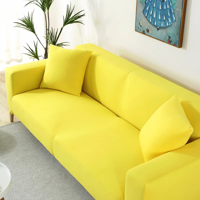 Однотонный эластичный чехол для дивана из молочного шелка 220 г хлопковый