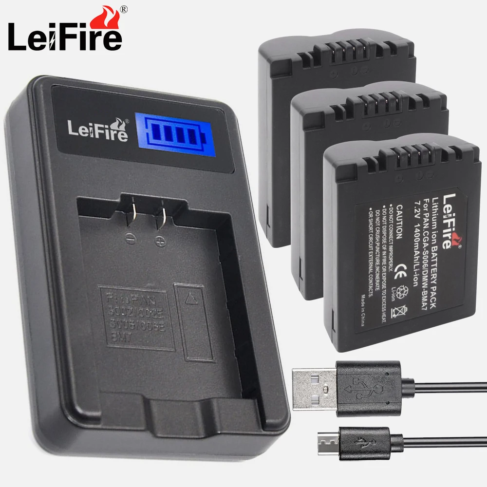 1400 мА/ч CGA-S006 CGA S006 Батарея USB ЖК-дисплей Зарядное устройство для цифрового