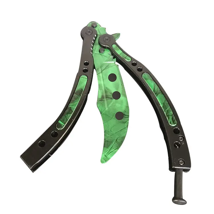 1088 Бабочка в ноже balisong Karambit складной нож Лезвие подарок для мужчин тренировочный нож Практичный Нож не заточенный с отверткой - Цвет: 1088