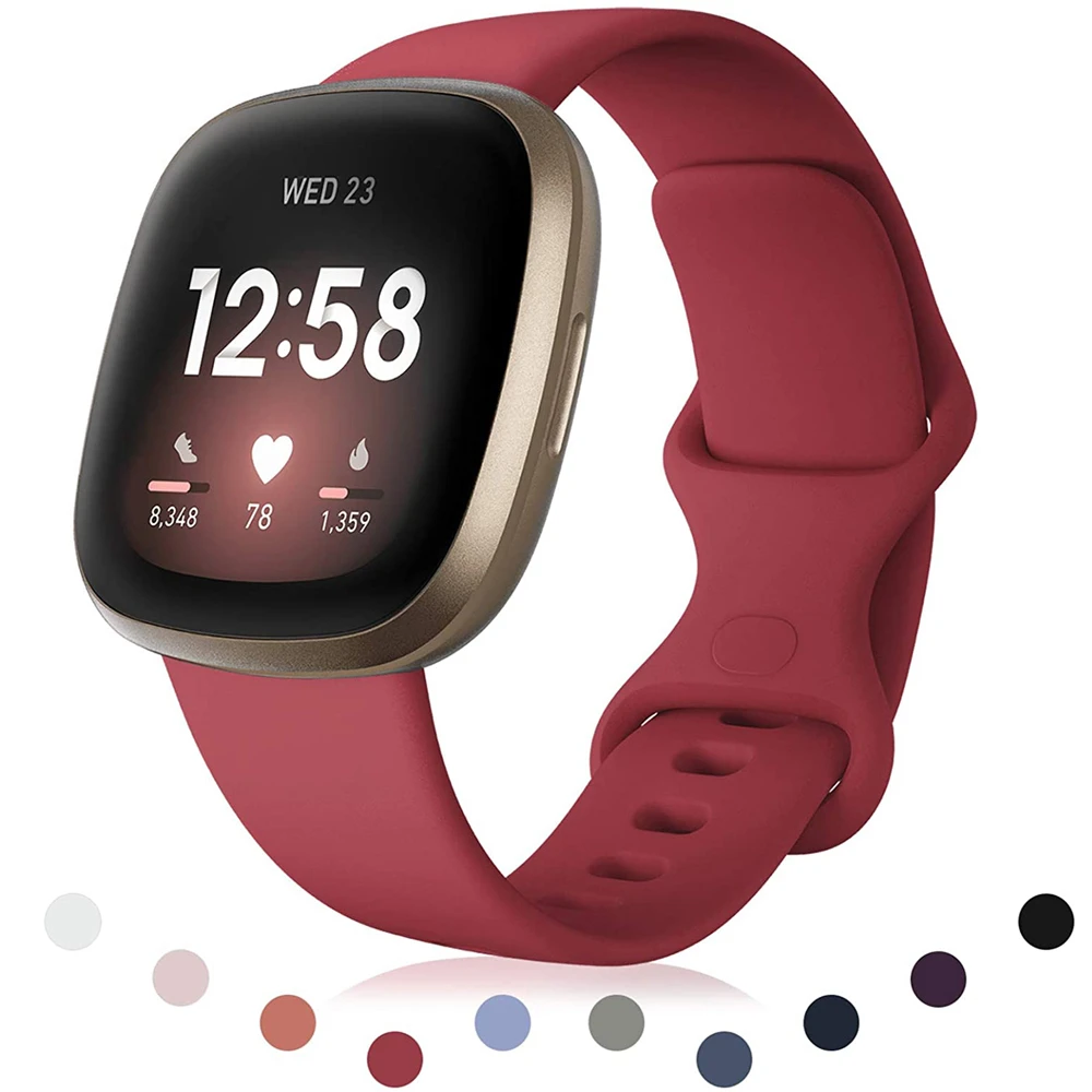 Сменный ремешок для Fitbit Versa 3 Classic мягкая силиконовая лента смарт-часов Band |