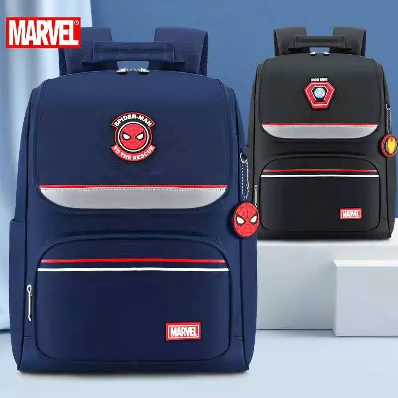 Ортопедический рюкзак на плечо для учеников начальной школы Disney, Marvel, Микки, паук, Железный человек, Капитан Америка