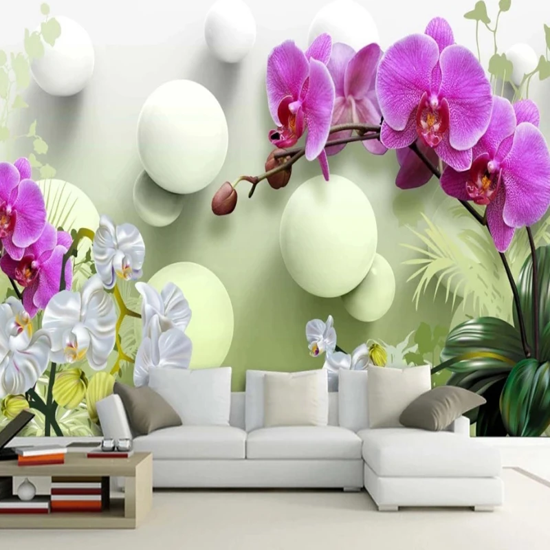 

Customized 3D Photo Mural Wallpaper Ball Flower Modern TV Background Decor Interior Bedroom Living Room Sofa Wall Paper