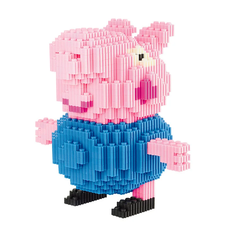 

Hot BYGLTY Medium Particles Lego Building Blocks Pig DIY Minifigure Montessori Education Game Toys For Kids Gifts