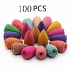 10 шт.лот, смешанные натуральные благовония, роза, жасмин, лаванда, османтус, Сакура, дымовая конусная башня, благовония, обратный поток, благовония, пули