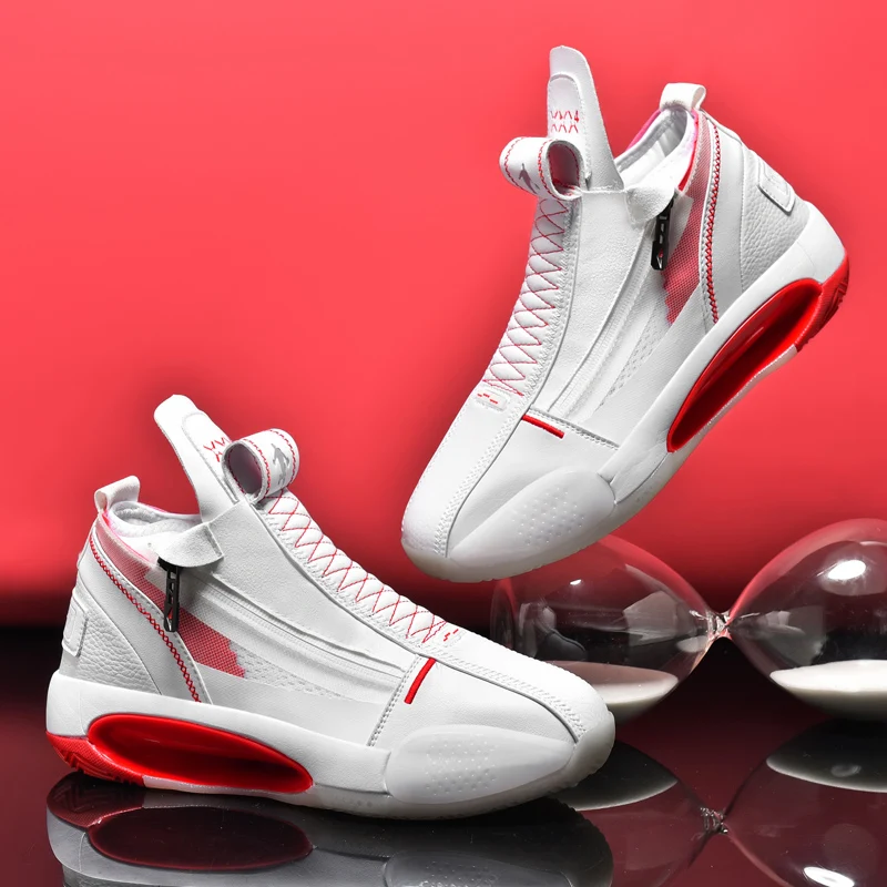 

men Retro Basketball Shoes Men Sneakers Boys Air Basket Shoes High Top Anti-slip Outdoor Sports Boots Trainer Women Summer