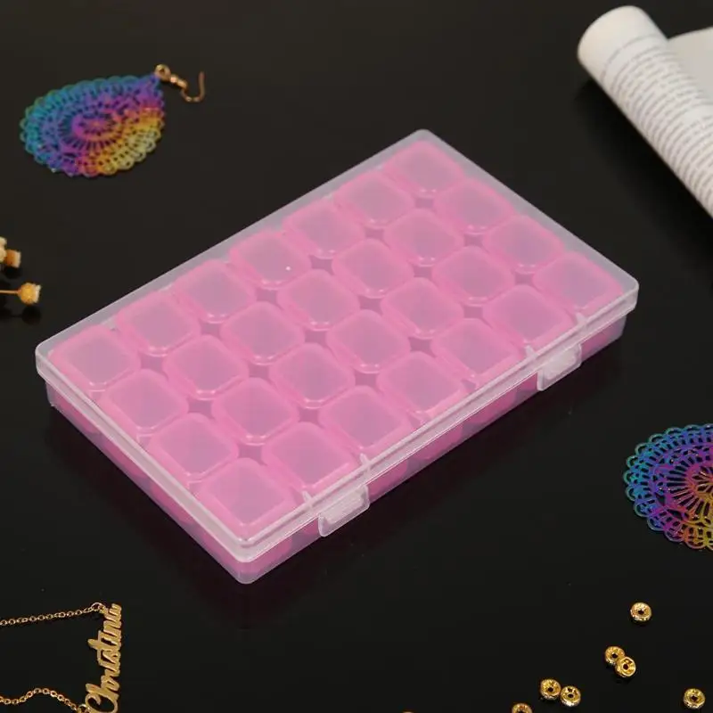 28 решеток отдельные Слоты Коробка для хранения практичный браслет кольцо