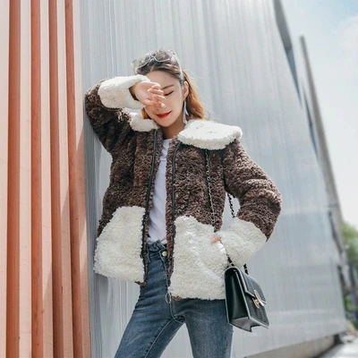 

Top Soft New Super Faux Wool Fur Coat MF high quality