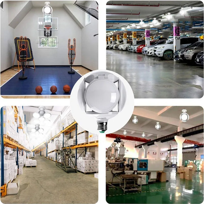 

High Bright Lighting LED 40W Football Lamp E27 AC 85V-265V Bubble Ball Bulb Foldable Adjustable Led Bulb Replace Halogen Light