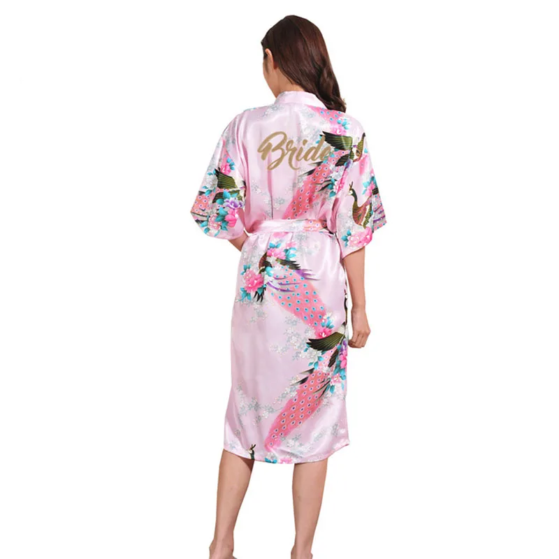 Размера плюс 3XL леди с надписью &quotBride&quot халат кимоно платье на каждый день обувь