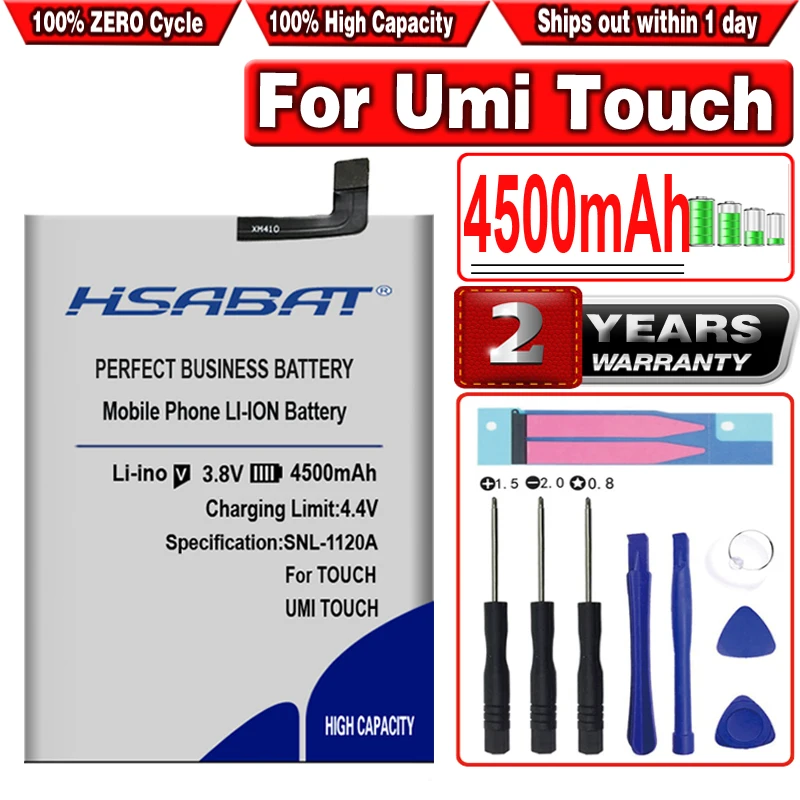 Литий ионный аккумулятор HSABAT 4500 мАч для Umi Touch бесплатная доставка в пределах