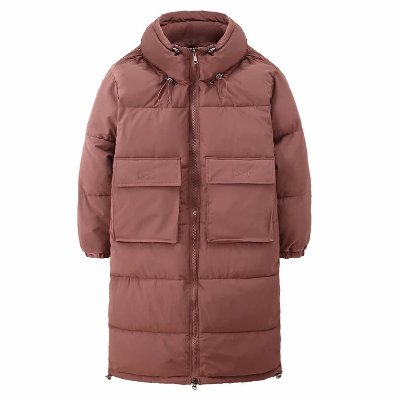 Новое поступление 2020 женское однотонное тонкое длинное пальто Lusumily пуховик