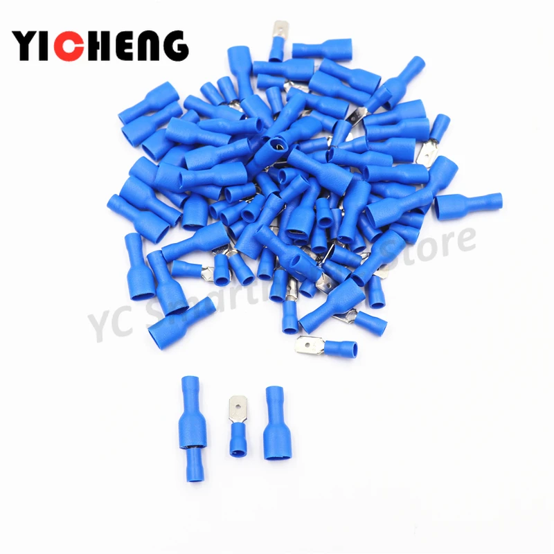 

50pcs connection terminal cold-pressed terminal block terminals for wire cable crimping kit wire connector FDFD MDD