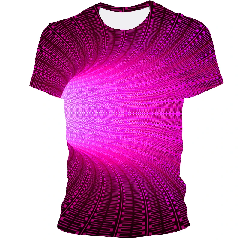 

2021 Latest Cool Man T-shirt Round Black Hole Spiral Graphic T-shirt