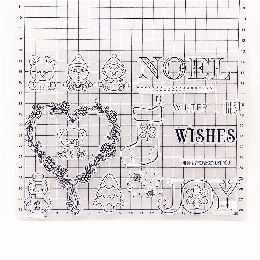 16*21 5 см Пасхальный эльф прозрачные штампы/силиконовые уплотнения роликовый