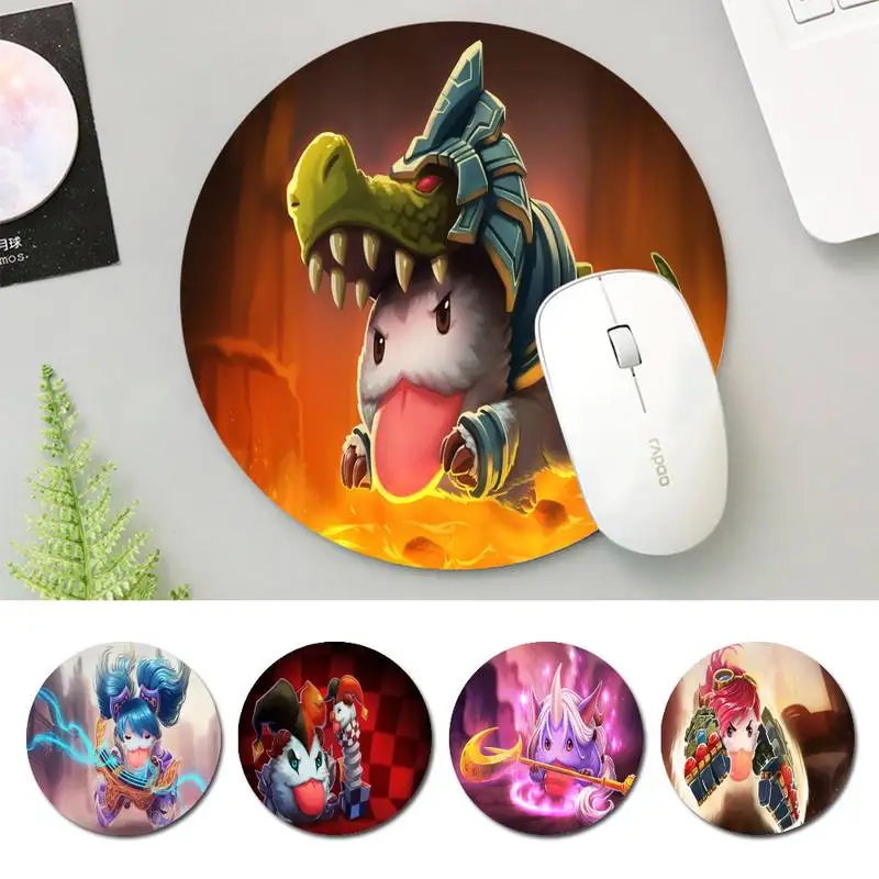 

Hot Sell LOL Poro Mouse Mat Round Pads Family Laptop Gamer Rubber Mouse Mat MousePad Desk Gaming Mousepad Cup Mat