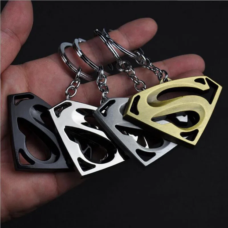10 шт./лот модные ювелирные изделия Супермен Брелоки Брелок супергерой логотип