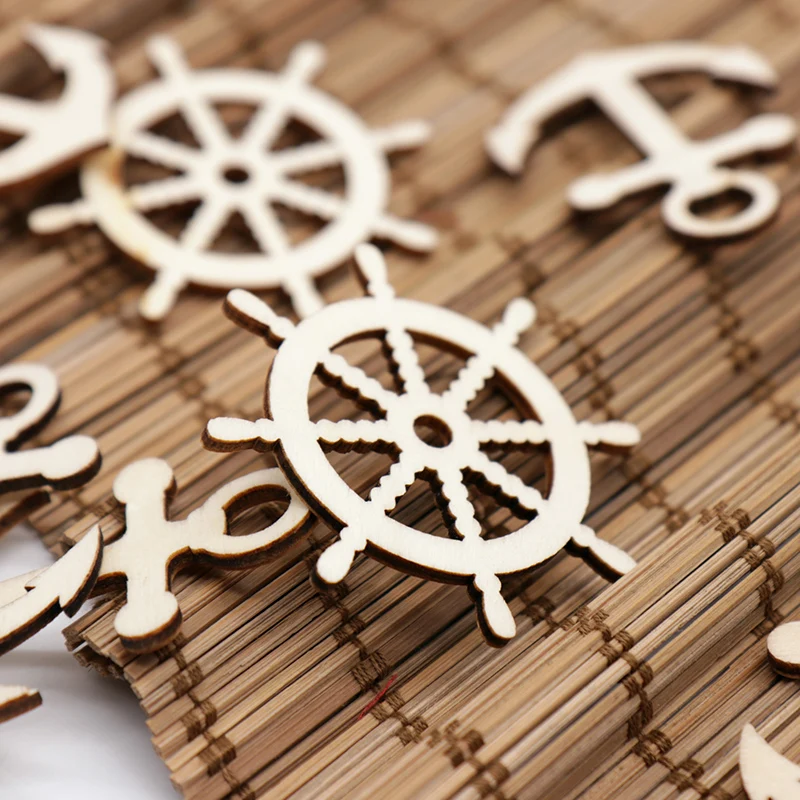 10 шт. якорь в форме руля полый деревянные украшения детский день рождения