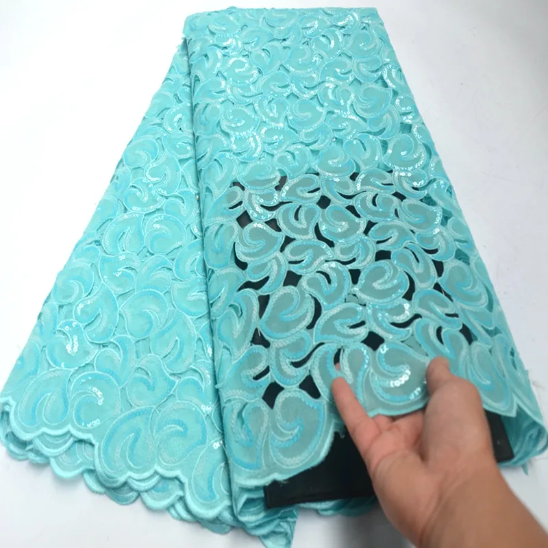 Cutout Holes Beaded Handcut organza Lace with sequins and stone White African French lace fabric high quality 5 yards/PC IG966 | Дом и сад