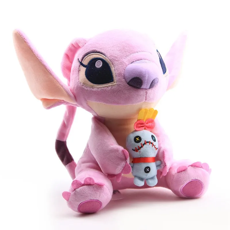 25 см Disney Cute Lilo andStitch Мягкие плюшевые игрушки кукла розовый Ангел Холдинг Scrump