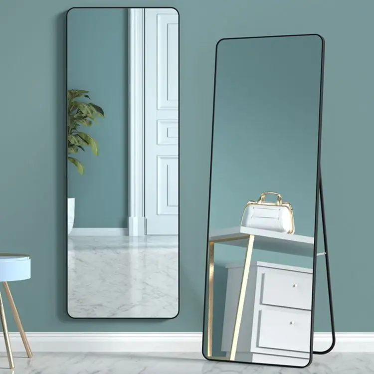 

Luxury Full Length Large Size Fitting Dress Makeup Floor Mirror With Metal Frame