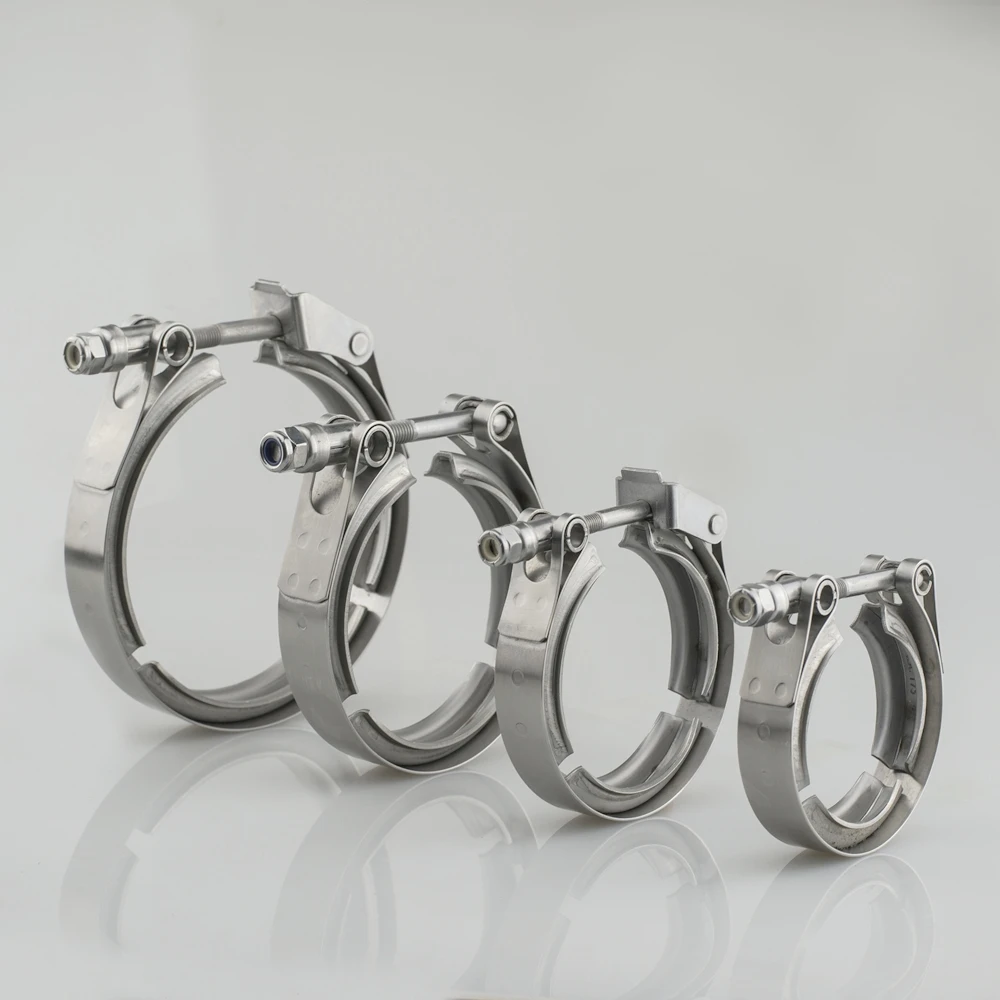 

304 Stainless Steel 1.5 2 2.5" 3" V band Clamp 3" Inch V-band 2.5 3 Inch Exhaust Flange 76mm Turbo Exhaust Vband V Clamps Kits