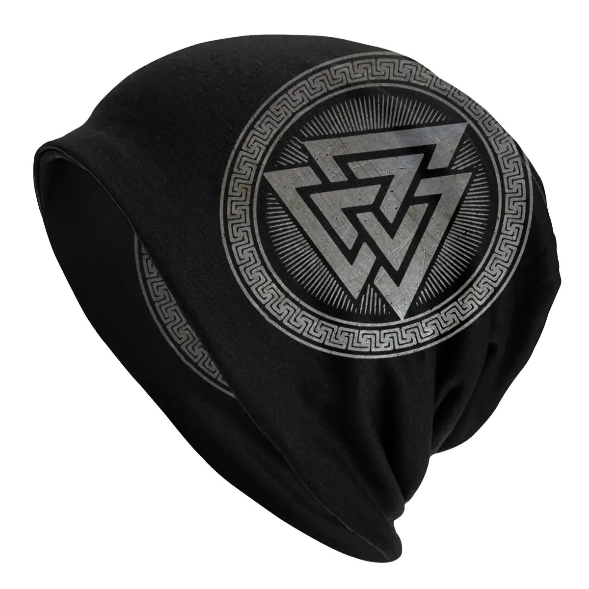 

Sliver Viking Unisex Bonnet Winter Warm Running Hats Double Layer Thin Hat Breathable Caps