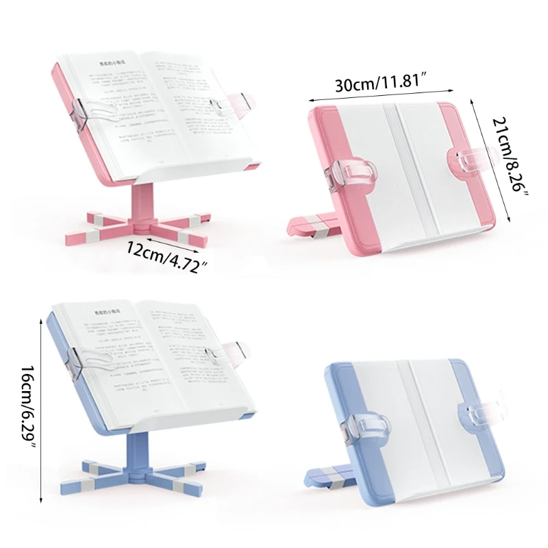 

H3CA Portable Book Holder Stand Folding Book Stand for Reading Flexible Bookstand for students Women Men