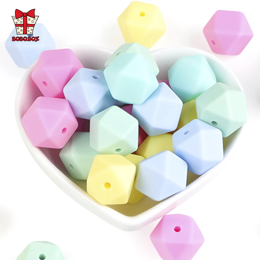 BOBO. BOX 20 шт силиконовые бусины 14 мм Детские Прорезыватели для зубов из бисера пищевого качества для кормления перле силиконовые детские игрушки DIY соска аксессуар