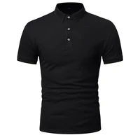 2021mens solid color short sleeve polo shirt high quality brand shirt casual business cozy
