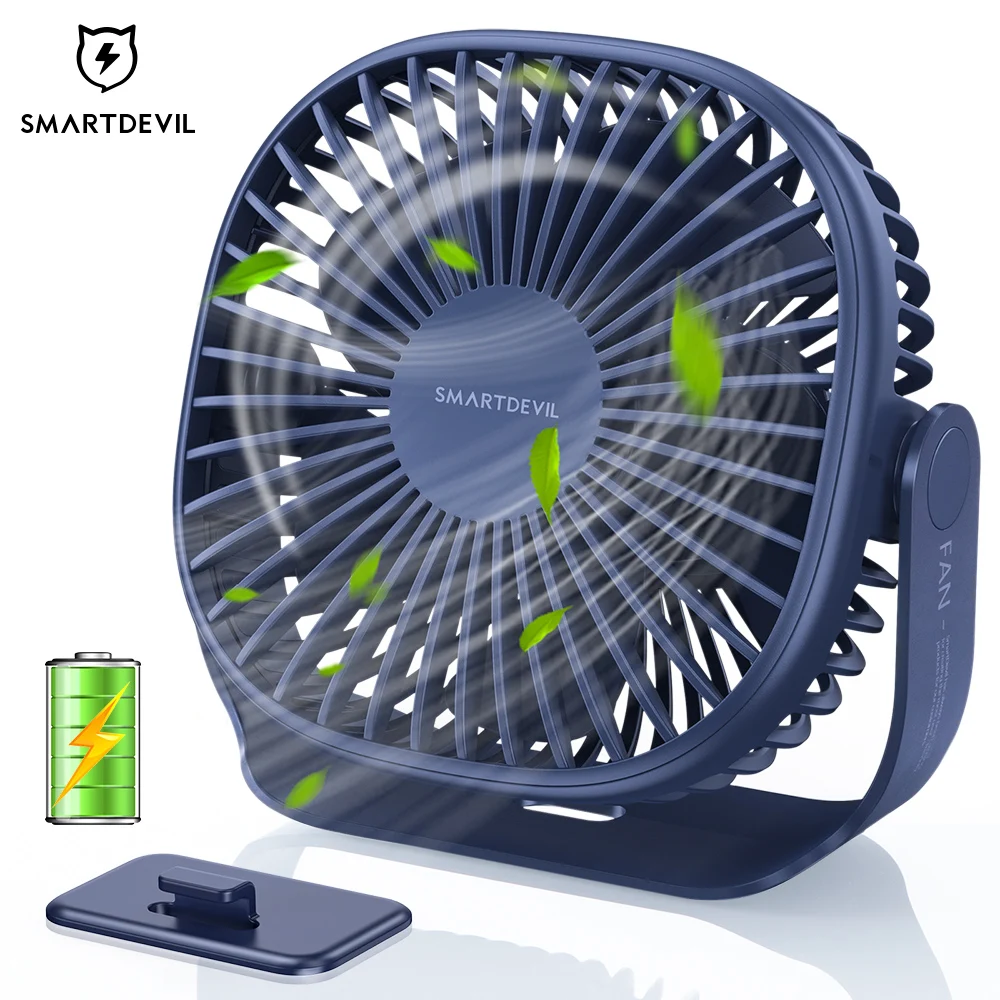 

SMARTDEVIL Portable DC 5V Small Desk USB Cooler Cooling Fan 3 Speed USB Mini Fans Operation Super Mute Silent for PC Power Bank