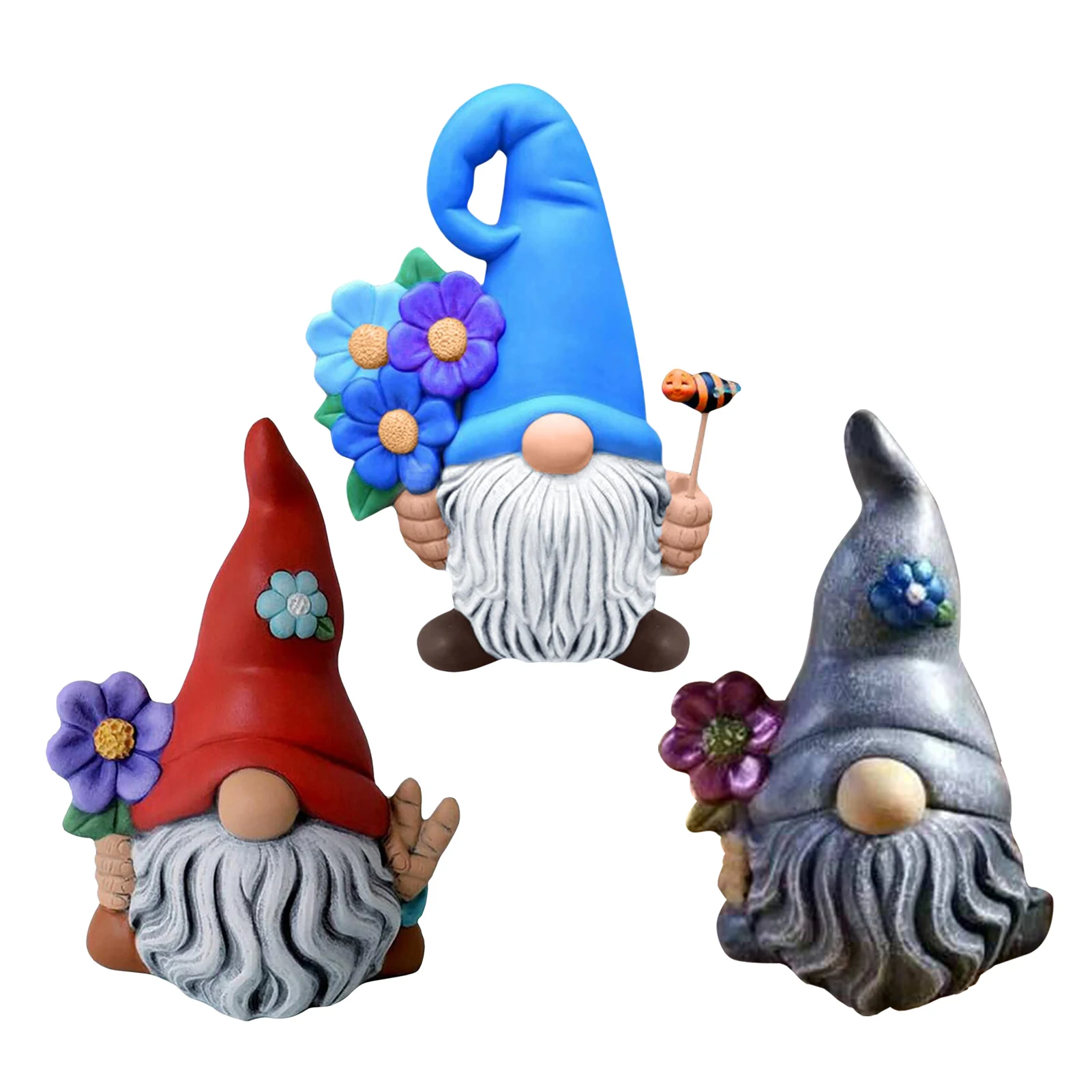 

Garden Gnomes Statue Resin Magic Dwarf Figurines Sculpture DIY Bonsai Decoration For Desk Outdoor Garden Sculpture Decor