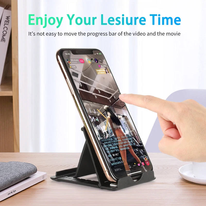 foldable candy color mobile phone accessories portable mini desktop stand table phone holder for iphone 12 samsung xiaomi huawei free global shipping