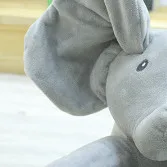 Peek Boo медведь Peek Boo слон мягкие животные плюшевый слон кукла играть музыкальный медведь образовательная интерактивная игрушка для детей - Цвет: Gray Elephant